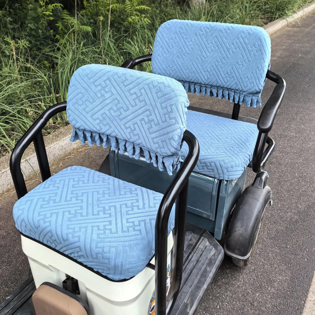 敞篷三轮车花边款高弹座套隔热透气四季通用