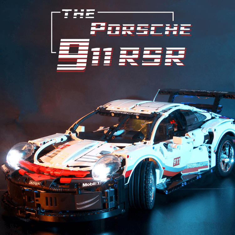 超大型保时捷911积木跑车1:10赛车成人高难度益智拼装玩具礼物