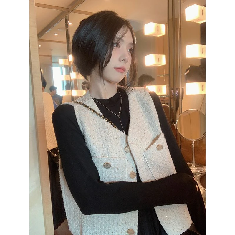 【橙子专属】【运费补贴】洋气小香风无袖马甲春秋款显瘦骑行服外套BC