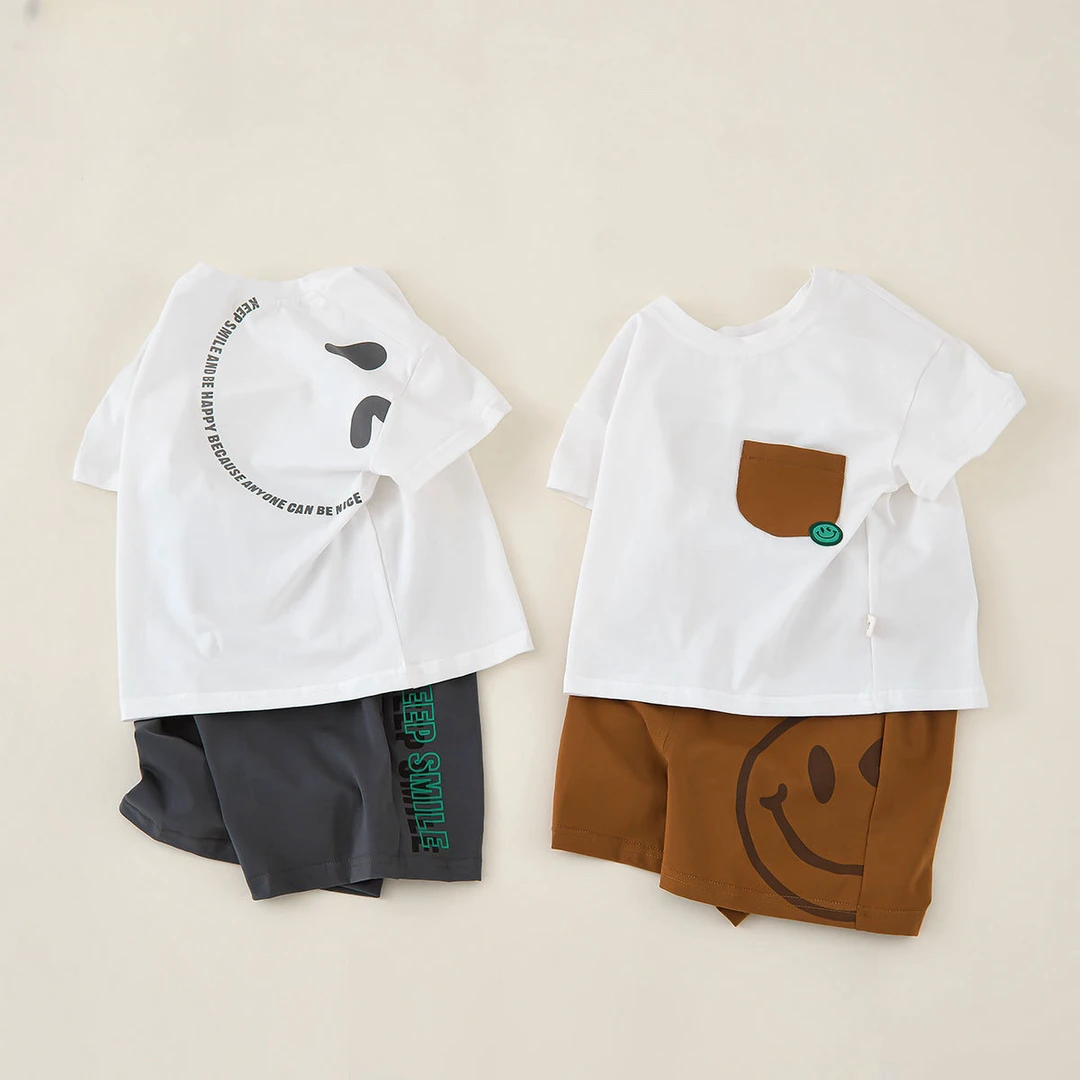 儿童节夏季洋气时尚休闲小童帅气韩版潮运动宽松网红套装男童