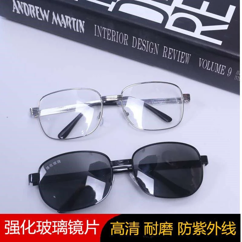 新款网红强化玻璃太阳镜男士高档商务眼镜司机镜开车气质时尚潮流