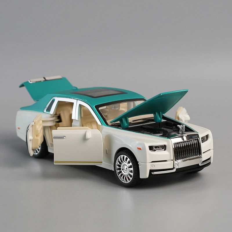 儿童六开门劳斯莱斯幻影车模惯性耐摔玩具车男孩宝宝声光音乐汽车