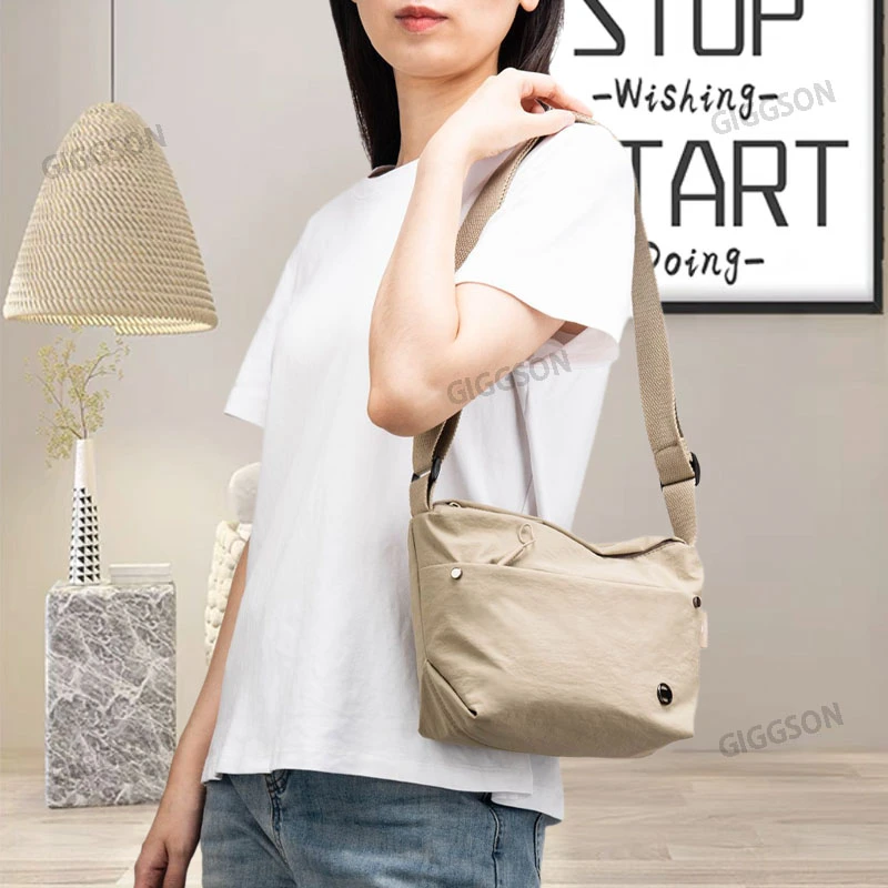 9312新款休闲运动尼龙布男女同款小包大容量轻便防水单肩斜挎布包