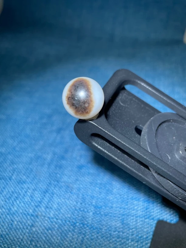 新疆和田玉圆珠陪珠单珠卡17mm