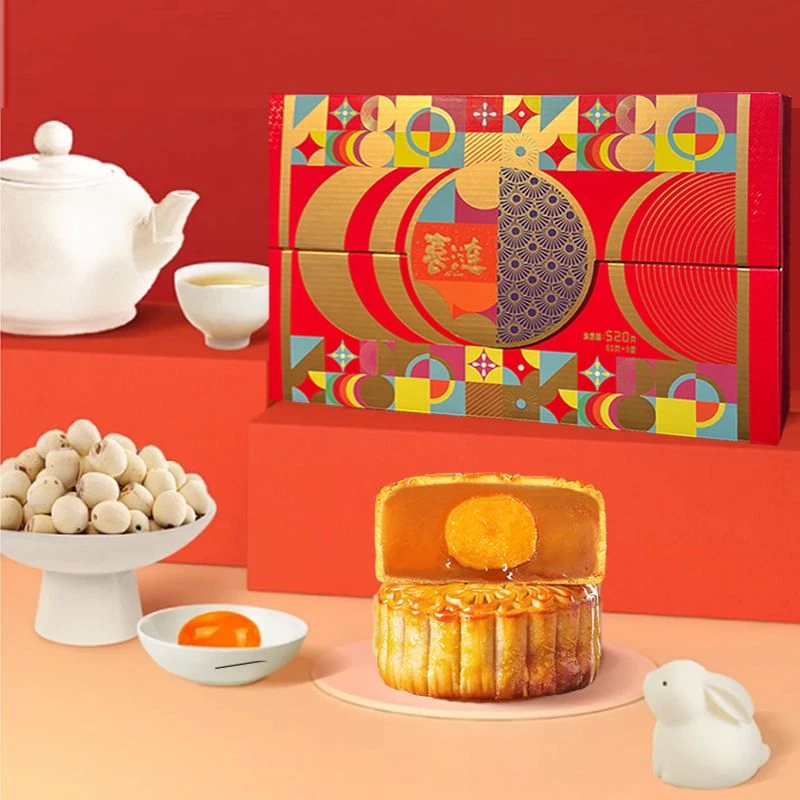 【拍一发三 到手3盒】喜涟八星报喜月饼580g八个装送礼中秋团购