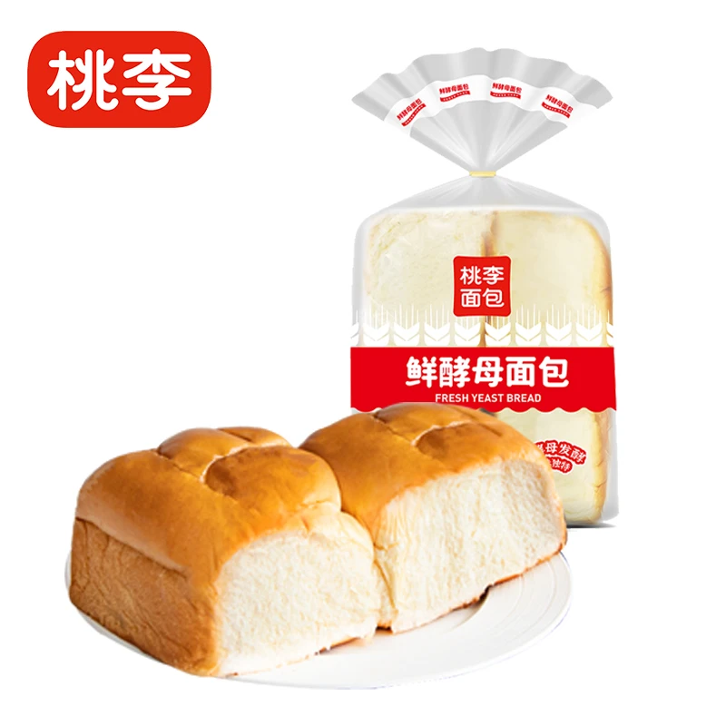 【平台补贴款】桃李 鲜酵母面包 500g*2袋 老式面包手撕鲜酵母绵软