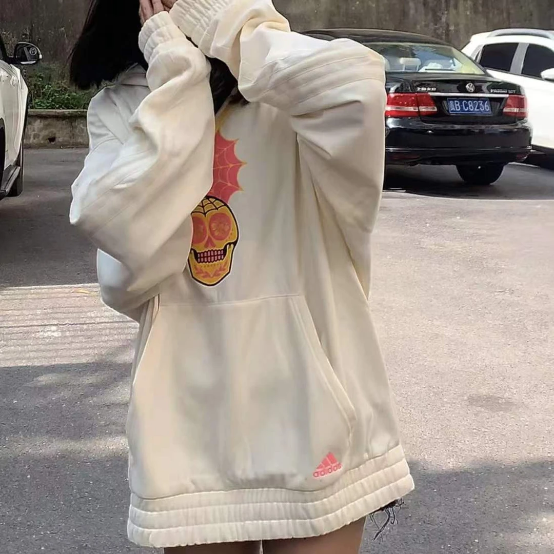 T323-adidas Ld Dotd Hd 休闲篮球运动套头连帽卫衣 男款 乳白色