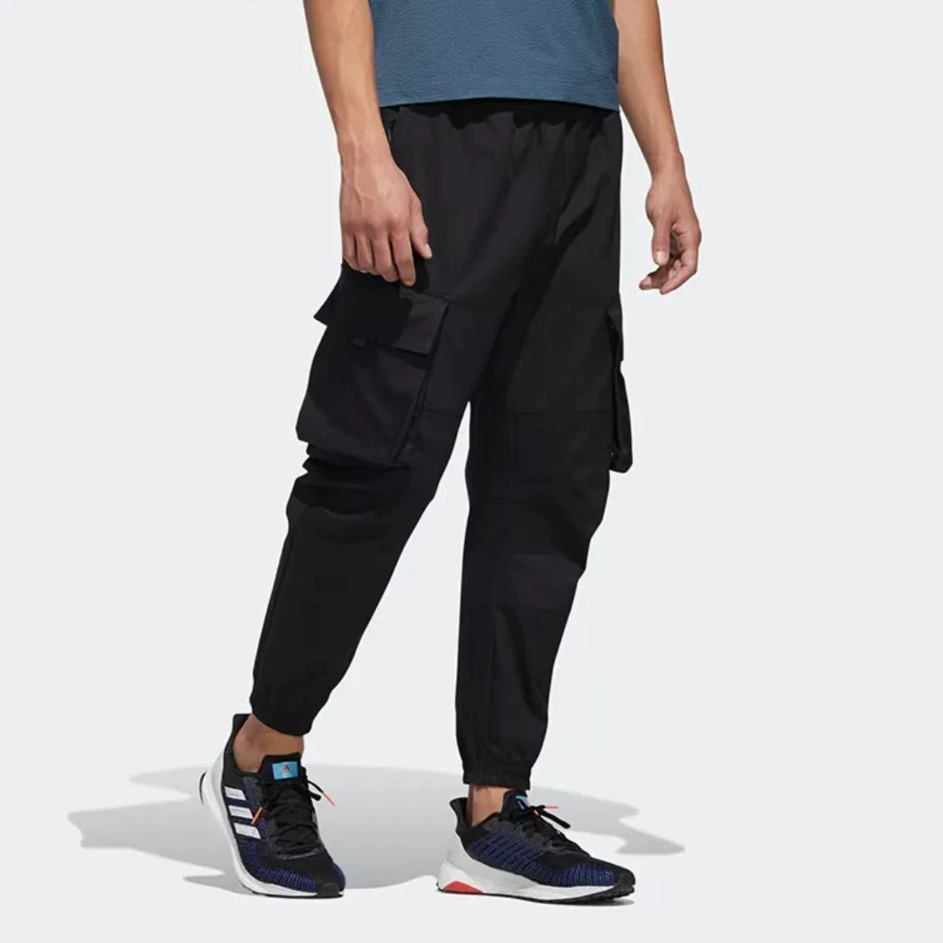 T308-adidas TH PNT Cargo 休闲运动大口袋工装长裤 男款 黑色