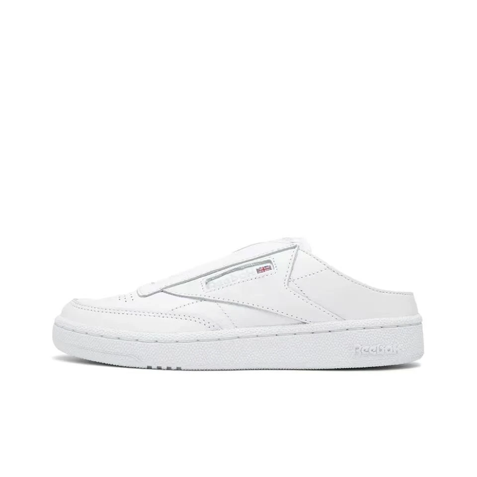X126-Reebok Club C Laceless Mule 低帮 板鞋 男女同款 白色