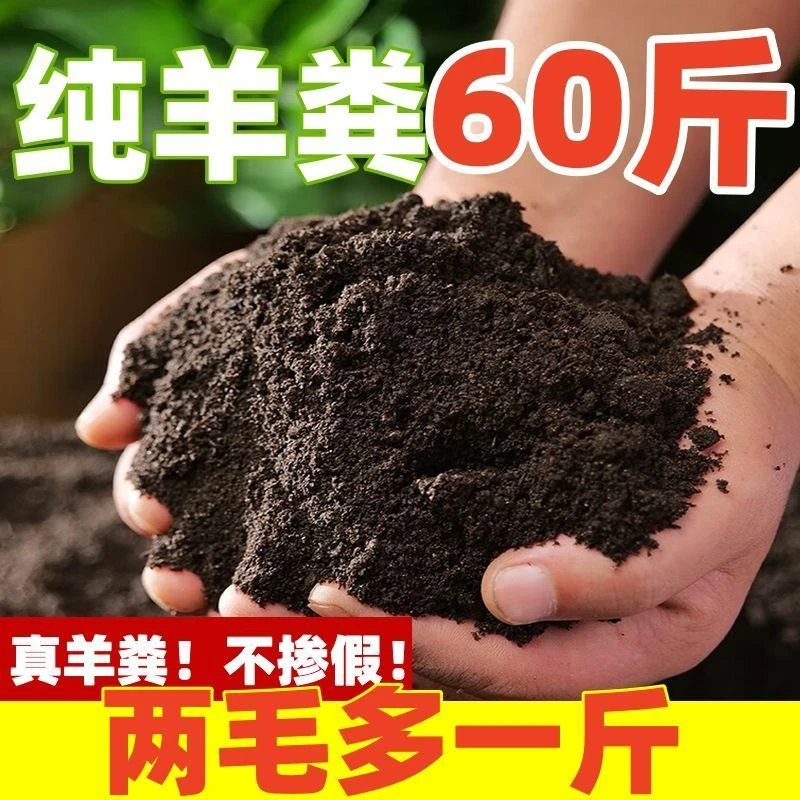 纯羊粪有机肥发酵鸡粪花肥料种菜养花果树盆栽家通用营养土通用