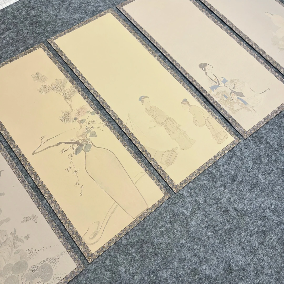 【拍一发五包蜡染彩绘一笔笺】14*34cm半生熟宣纸毛笔字书法创作纸