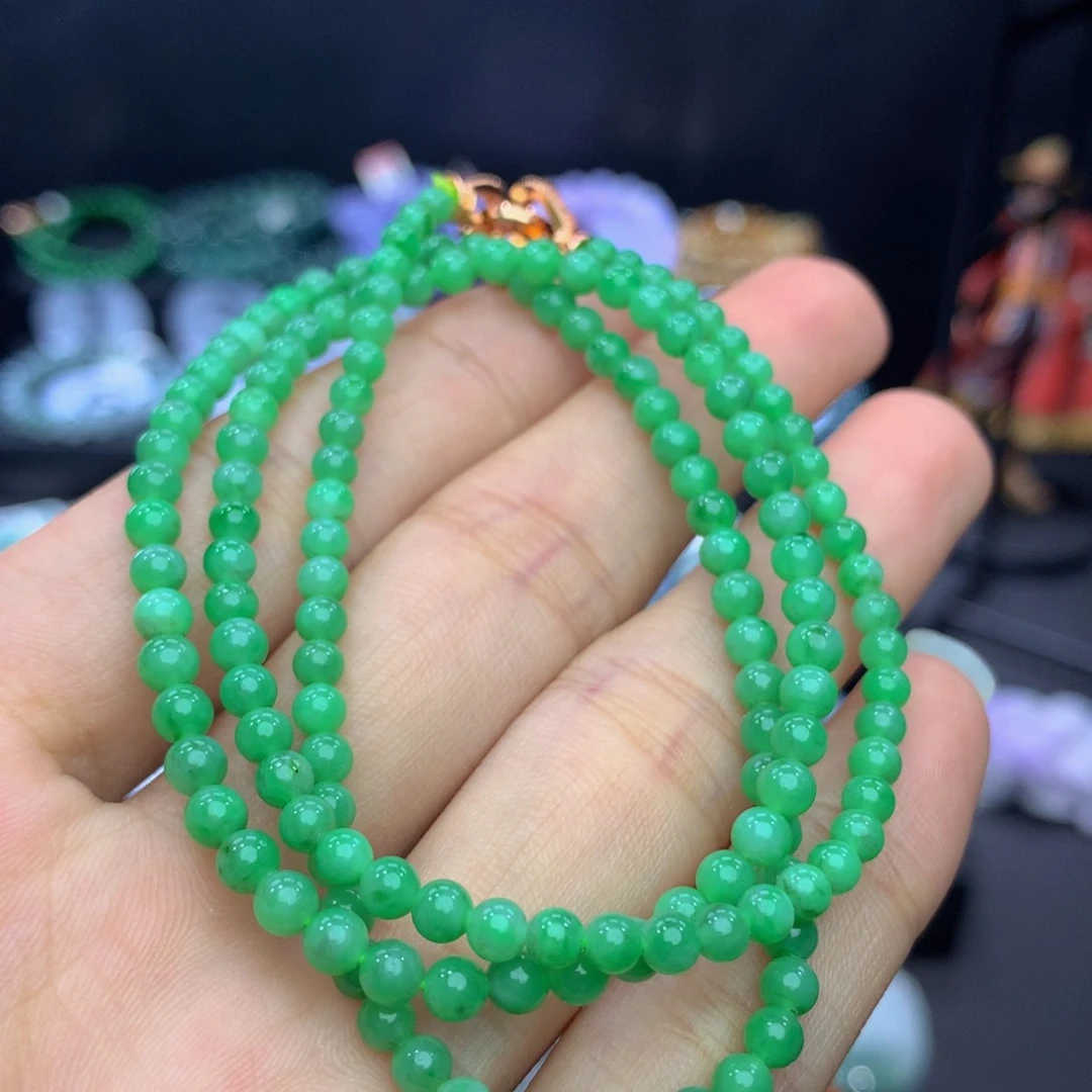翡翠手链未镶嵌樱***子翡翠