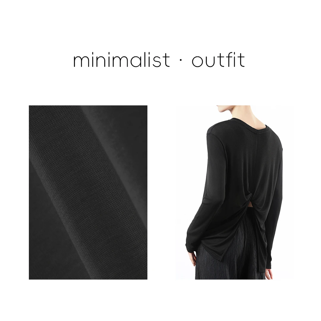 【清】【自由意志】一衣两穿超柔纱纽结长袖罩衫LS20419203