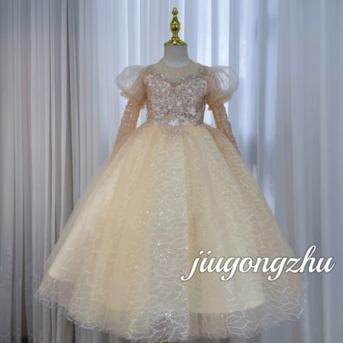 【铜陵公主】女童公主裙花童婚礼高端儿童礼服儿童裙钢琴演宴会走秀