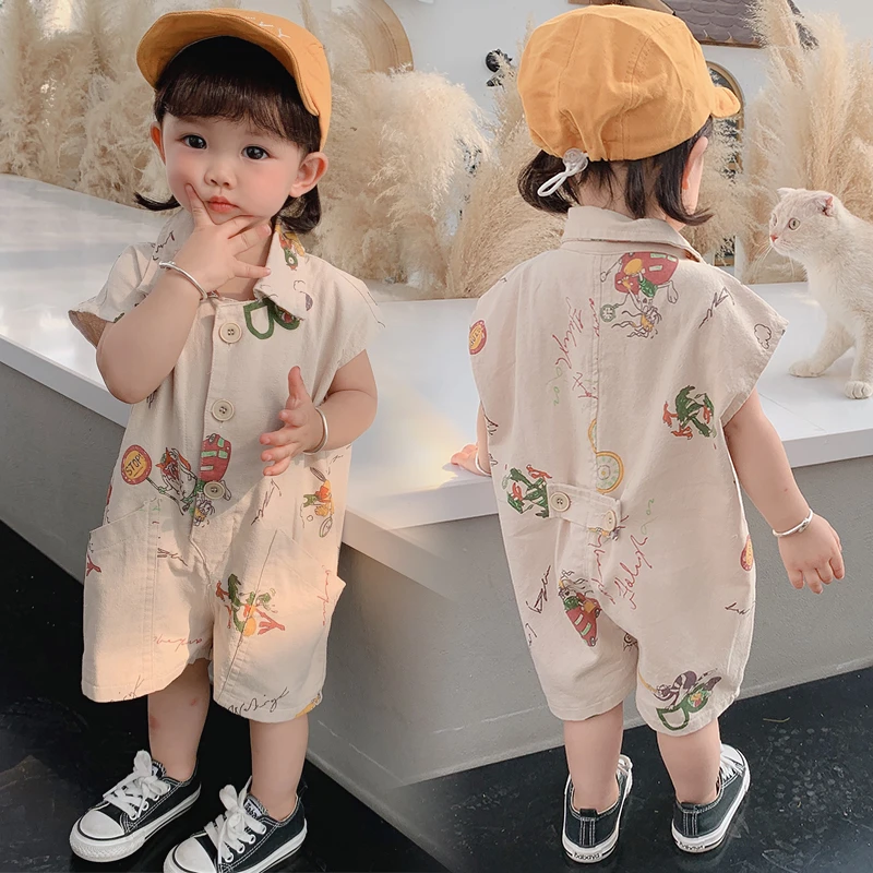 宝宝衣服夏装婴幼儿网红连体衣服婴儿超洋气男女童装韩版宽松哈衣