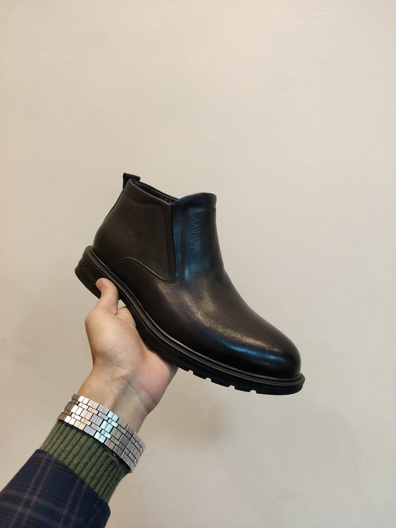 爸爸的鞋子自己做的男士舒适时尚休闲百搭真皮潮流加绒