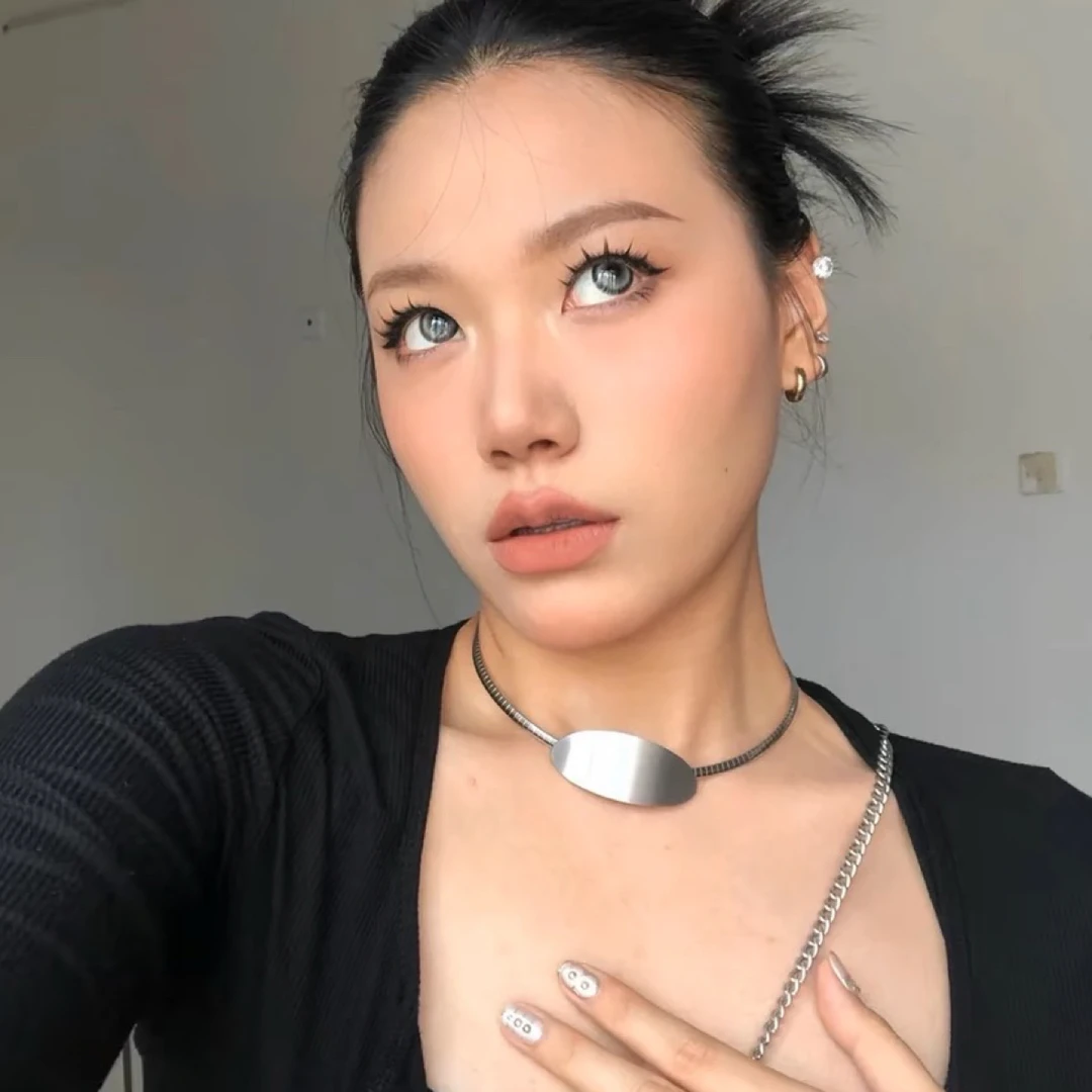 钛钢项链 02577小众设计金属风时尚气质简约亮片个性百搭项链