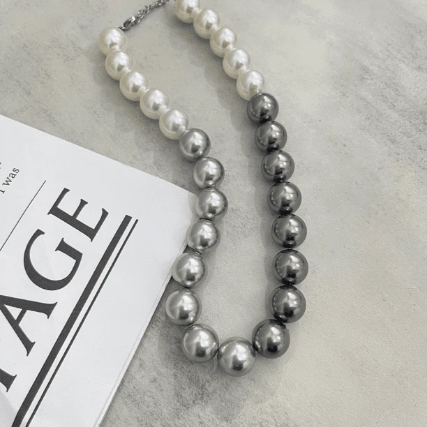 铜合金仿珍珠吊坠 非金属仿珍珠项链 02710大绮原创复古三色贝珠