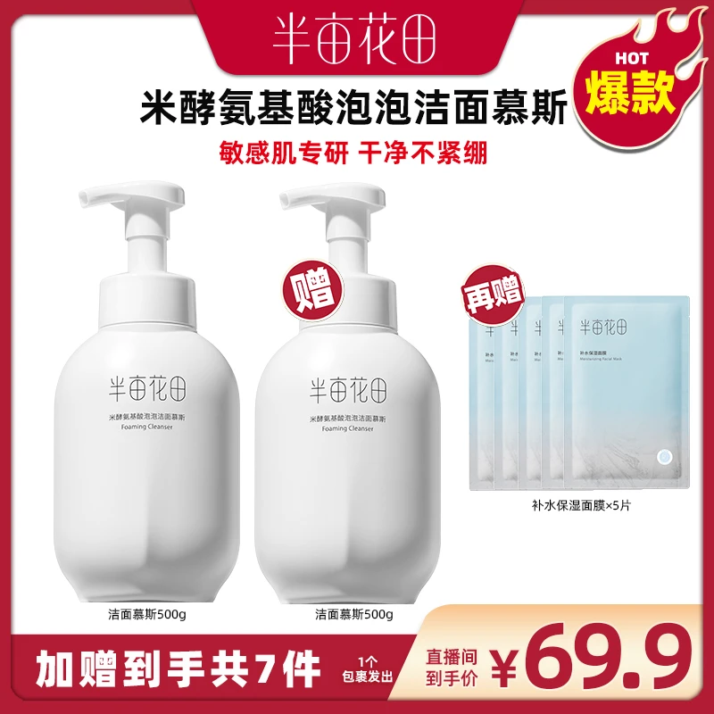 【东方亚美】半亩花田米酵氨基酸泡泡洁面慕斯洗面奶瓶装 WL1