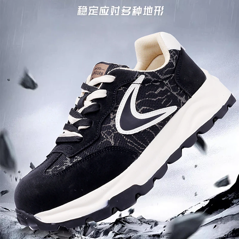 新款春秋劳保鞋男士防砸防刺穿绝缘透气不臭脚软底舒适软底电焊鞋