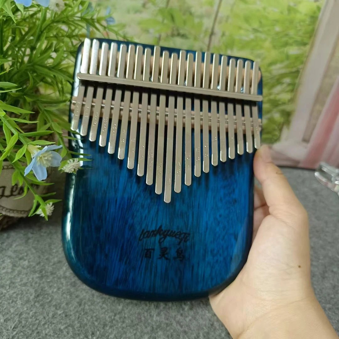 21音鸡翅木实心单板拇指琴卡林巴琴适合初学者零基础成人小孩