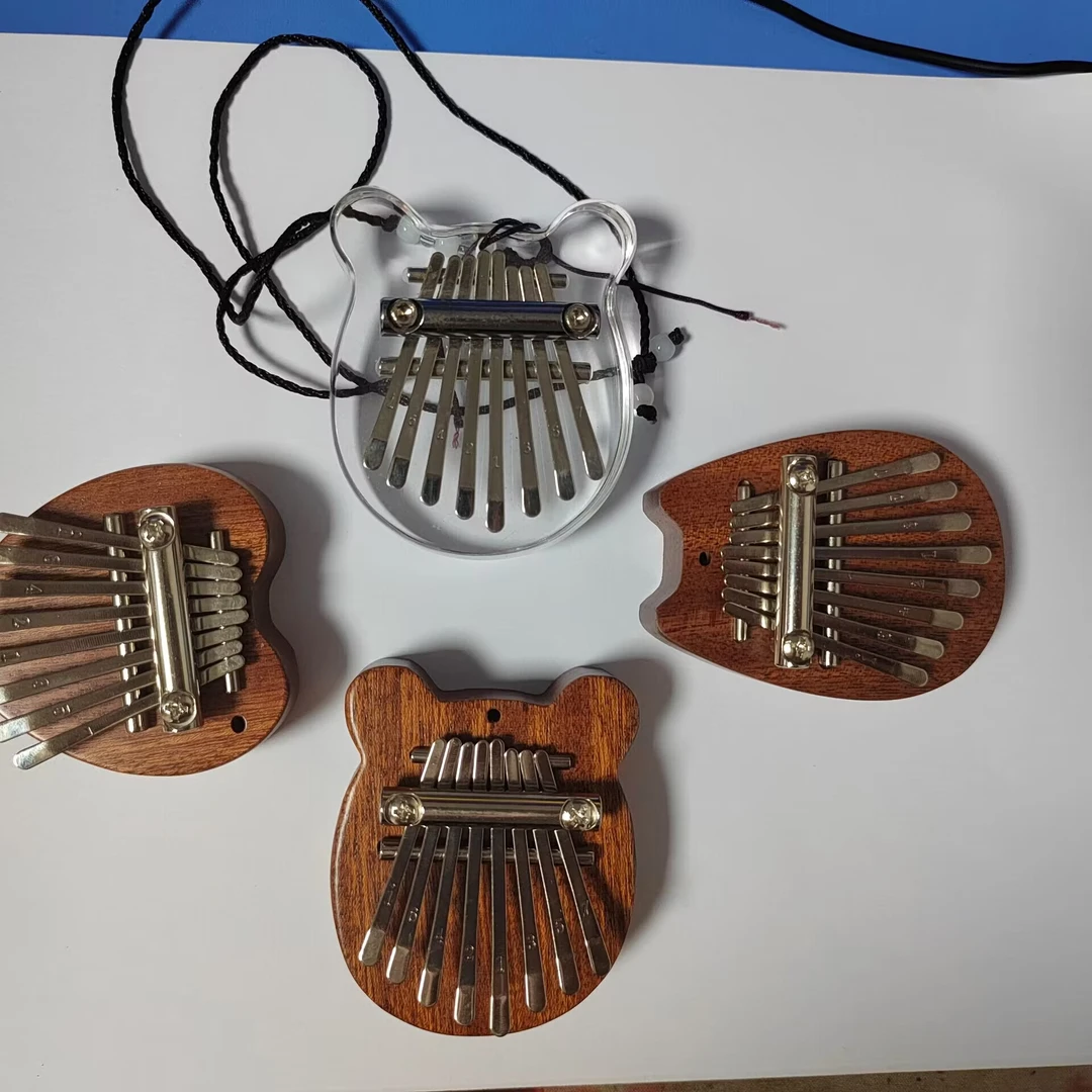 迷你8音拇指琴mini卡林巴水晶透明亚克力便携初学者弹奏小乐器