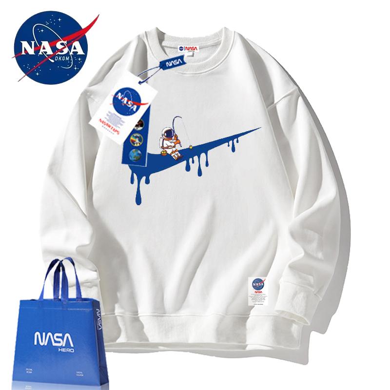 NASA ADIMEDAS【奥莱专享联名款】潮牌宽松男女同款情侣落肩卫衣