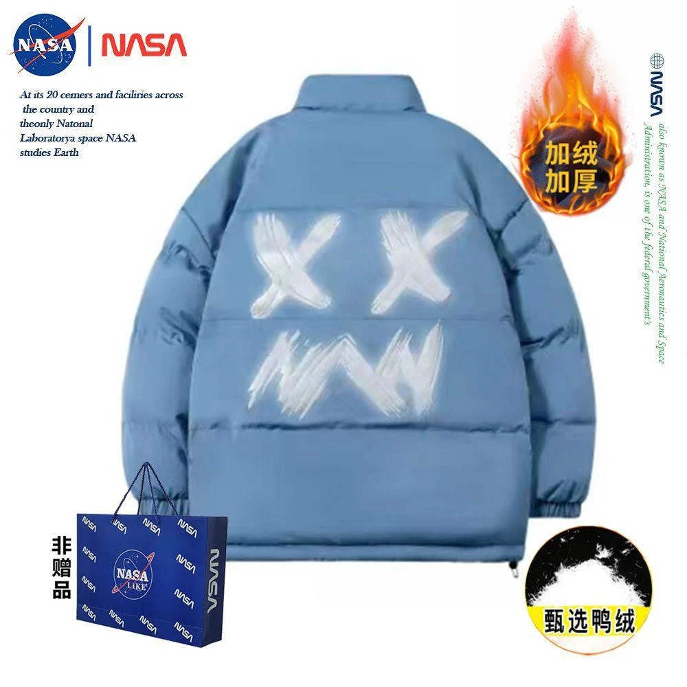 MASA联名新款2023笑脸小恶魔面包服男加厚立领宽松面包服情侣款