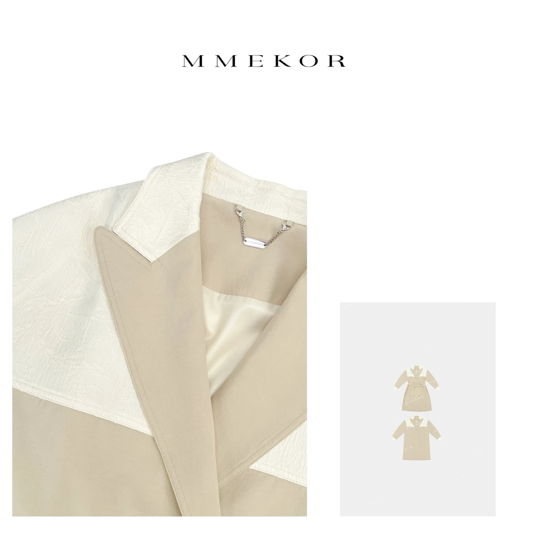 MMEKOR “江南美人”风衣 国风长款拼接风衣 88033