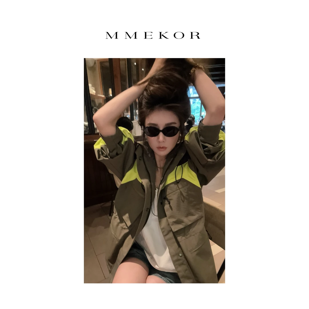 MMEKOR “夏洛特”外套 摩登街头时髦拼色上衣 88313