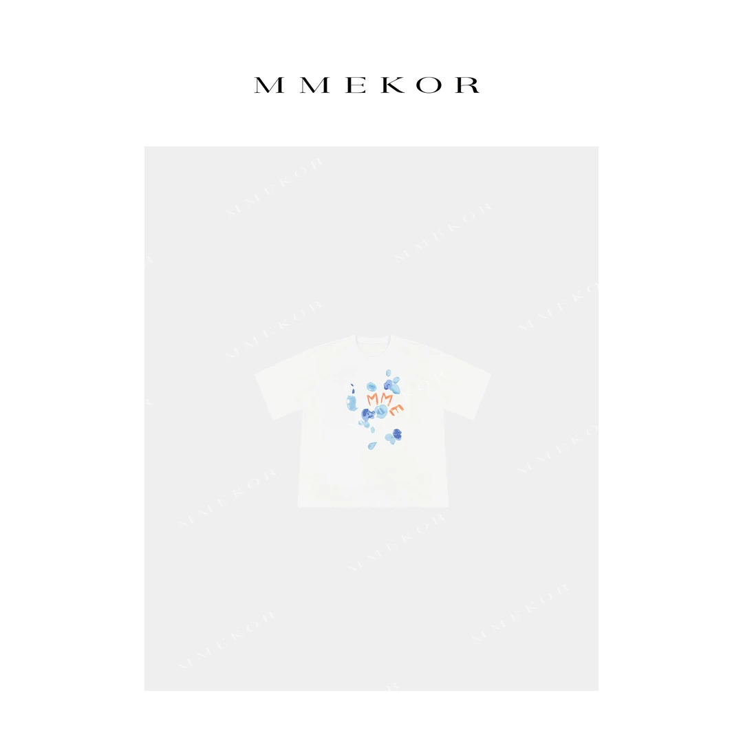 MMEKOR “蓝气泡”t恤 春夏穿搭印花上衣 87658
