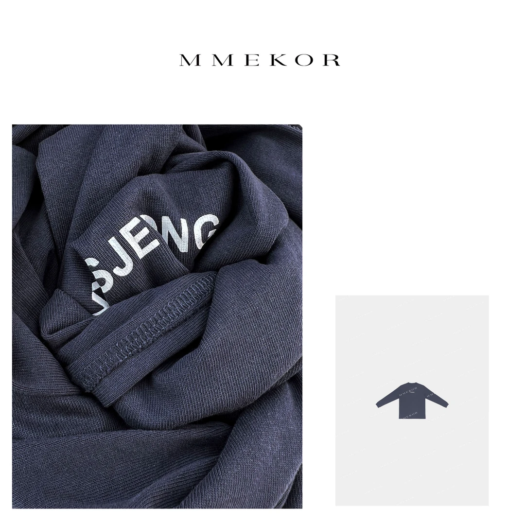 MMEKOR 极简风字母印花圆领T恤 87193     休闲极简风印花圆领T恤