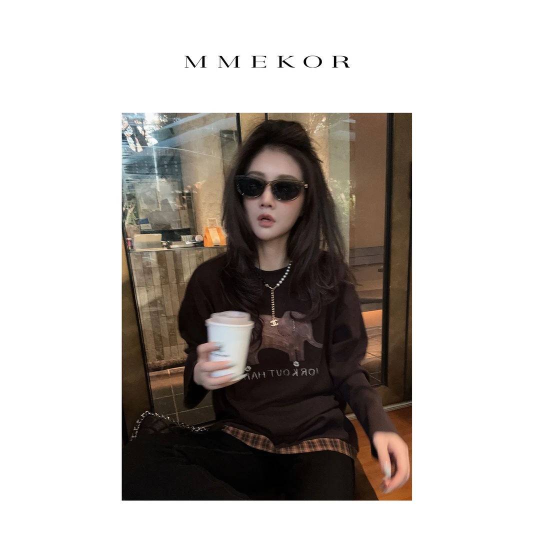 MMEKOR“吉象如意”T恤 2025新款摩登街头百搭宽松长袖 88929
