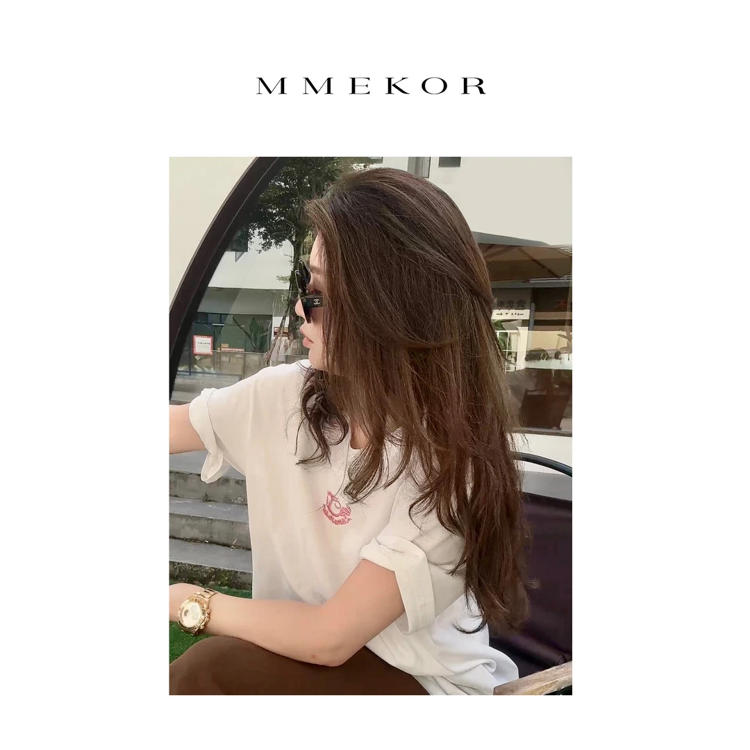 MMEKOR “胶囊奶龙”T恤 春夏穿搭刺绣龙上衣 87657