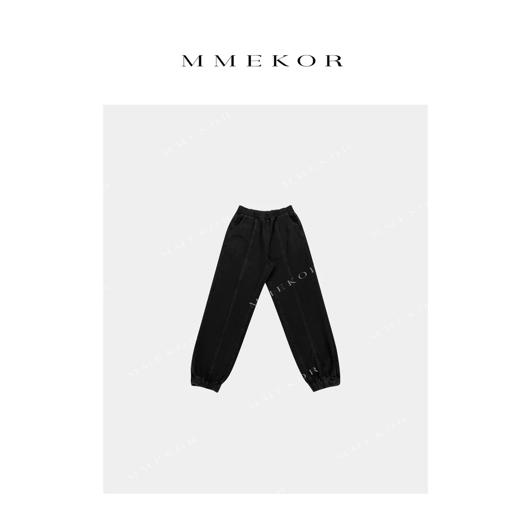 MMEKOR“萝卜裤”2025新款雅痞少年休闲加绒牛仔裤 79629