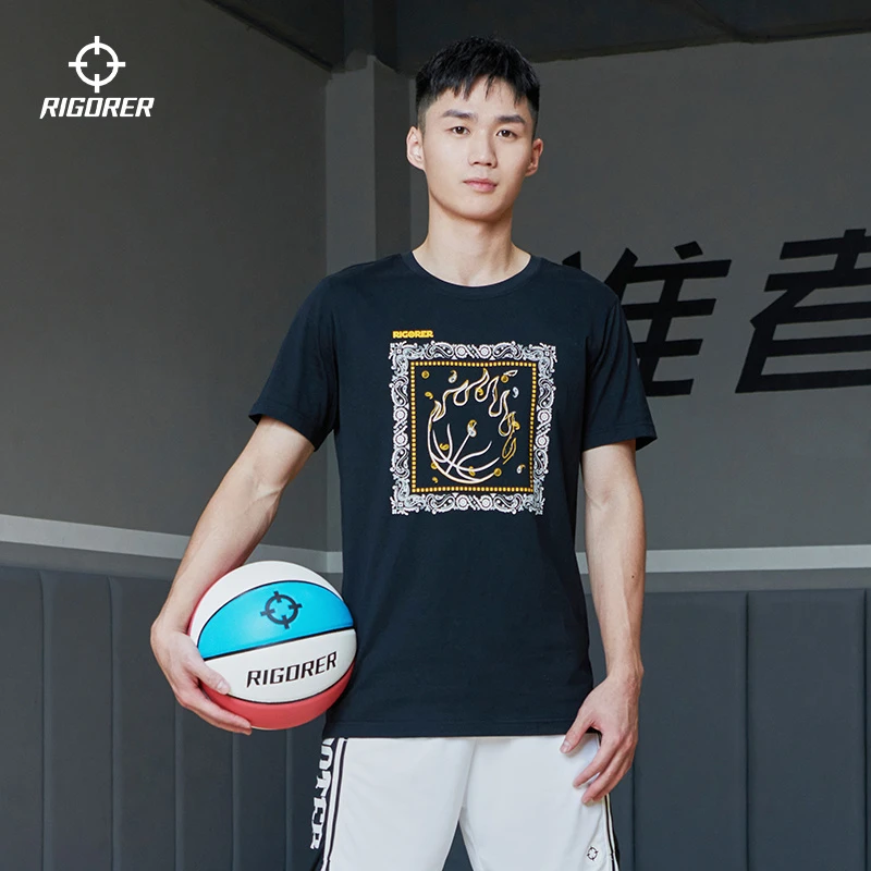 周楷恒同款准者篮球印花运动户外跑步训练休闲轻薄透气男短袖T恤