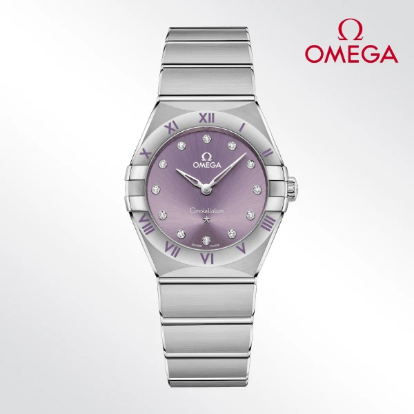 全新未使用 Omega/欧米茄 星座/紫罗兰/表径28mm/公价32300元