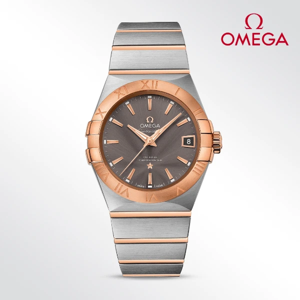全新未使用 Omega/欧米茄 星座系列/表径38mm/公价65200玫瑰金表