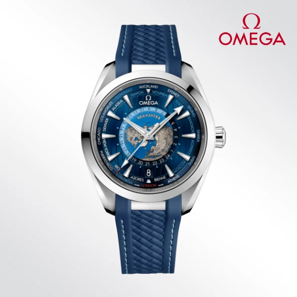 99新 Omega/欧米茄 世界时/海马150/表径43mm/公价78600手表
