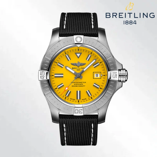 全新未使用 BREITLING/百年灵 深海潜狼/表径45m/公价34500黄狼