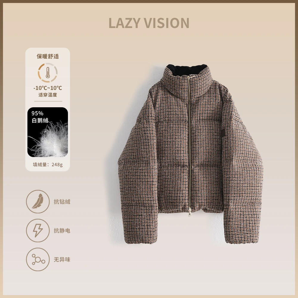 LAZYVISION【布拉格广场】休闲百搭女短款鹅绒羽绒服 ZMD-22487小小