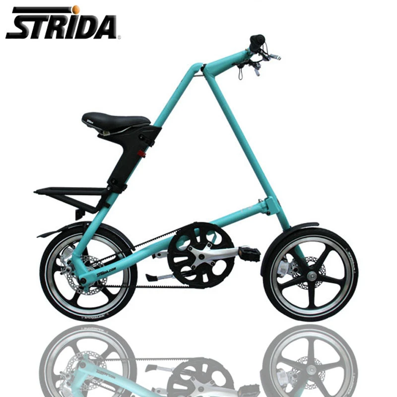 STRIDA速立达可携式折叠车16寸LT正版高品质耐用皮带单速折叠自行