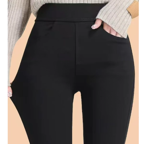 时尚黑色休闲百搭女士加绒加厚芭比裤9923