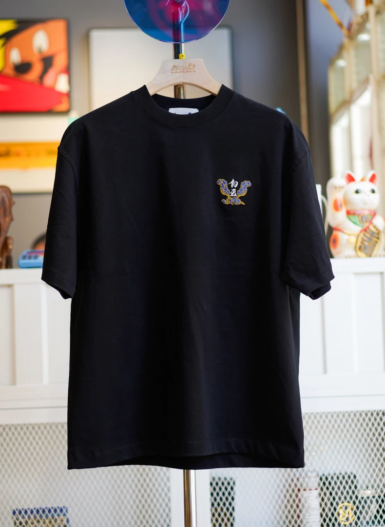 Lemon青柠匠造【财源转转系列】 黑色男女同款 纯棉透气轻奢风 T恤