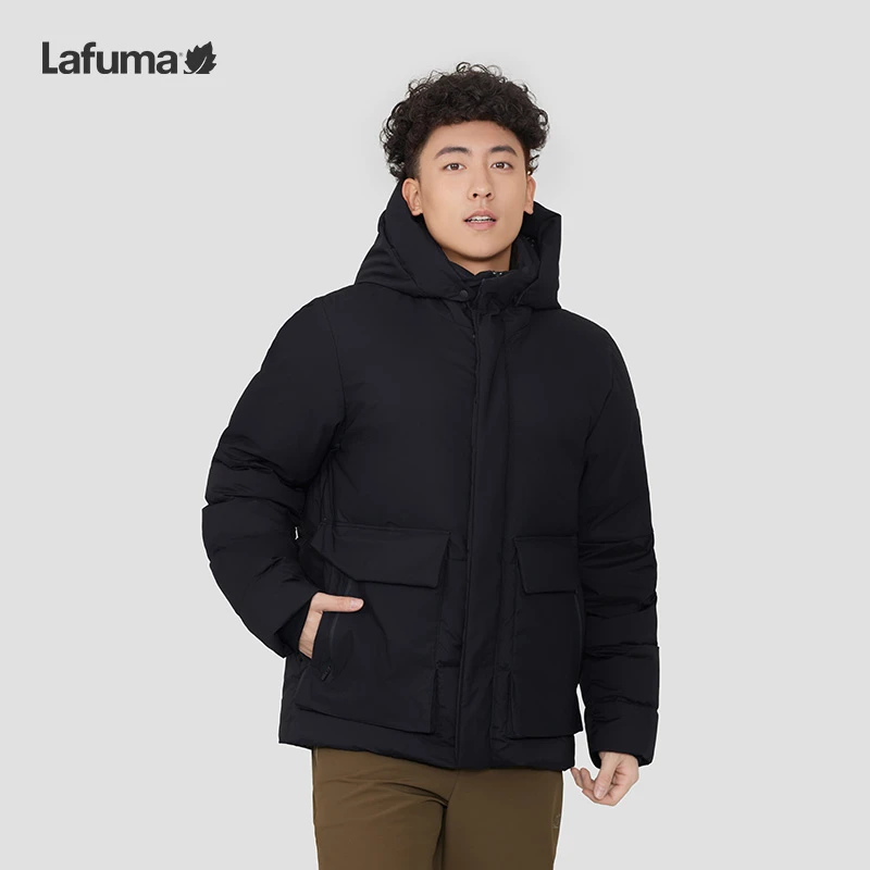 LAFUMA乐飞叶户外秋冬中量鹅绒羽绒服男士可拆卸帽外套LMJU4DH96