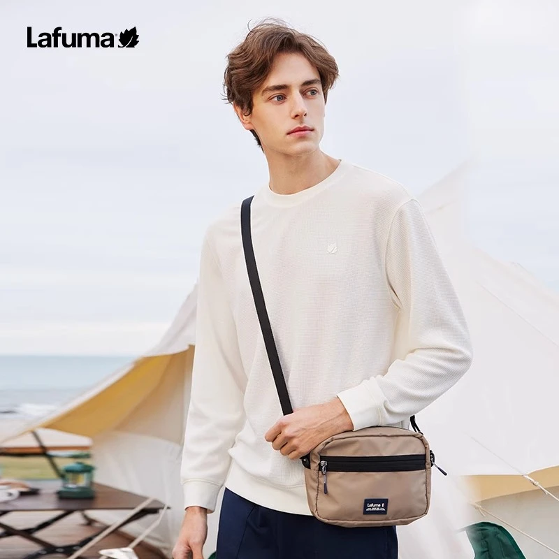 LAFUMA乐飞叶户外春季运动华夫格卫衣男士套头圆领上衣LMTS4AW61