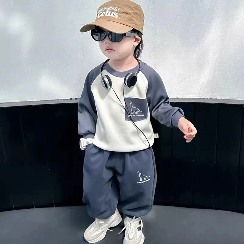 （非图款A051-100）春秋新品男宝套装