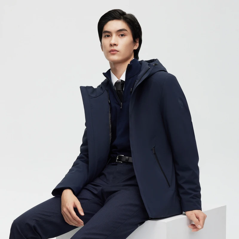 【700+鹅绒】波司登秋季新款连帽轻薄羽绒服外套B20134155