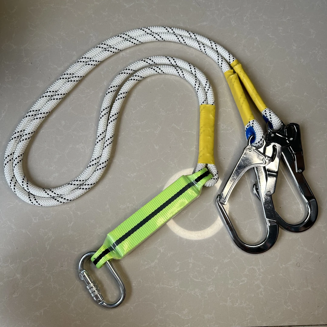 双大钩保险绳缓冲包二次保险绳安全带副绳涤纶绳缓冲绳防坠落