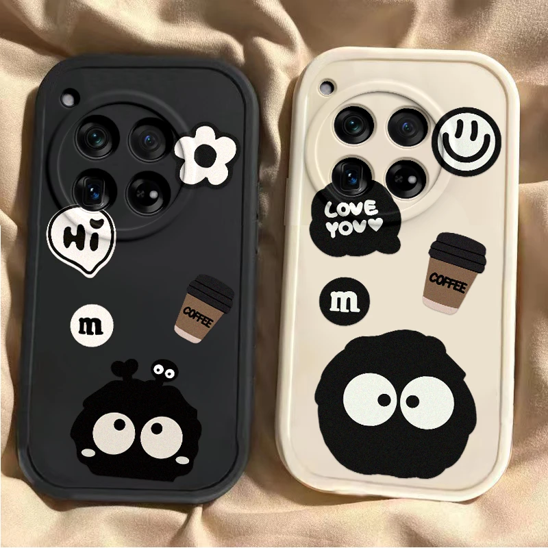 一加12手机壳新款咖啡煤球全包摄像头磨砂男女硅胶软壳防摔保护套